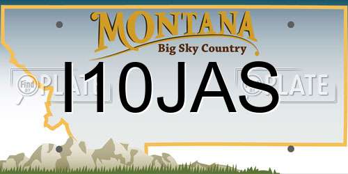 I10JAS Montana License Plate