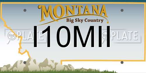 I10MII Montana License Plate