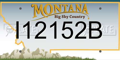 I12152B Montana License Plate
