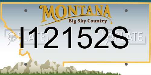 I12152S Montana License Plate