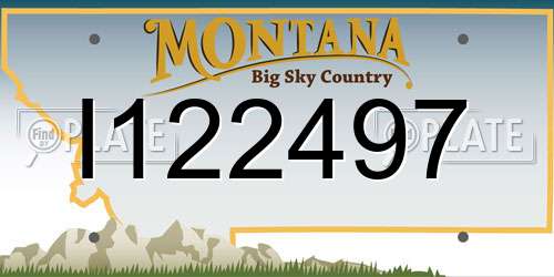 I122497 Montana License Plate