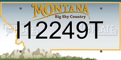 I12249T Montana License Plate
