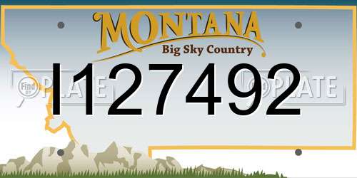 I127492 Montana License Plate
