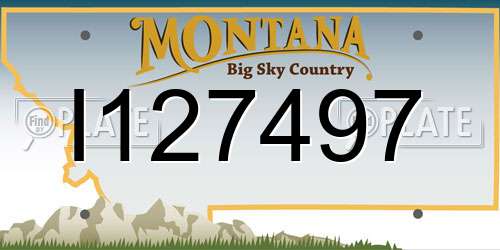 I127497 Montana License Plate