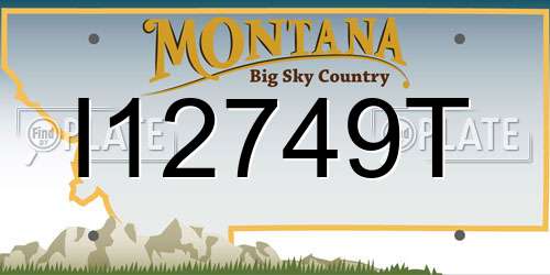 I12749T Montana License Plate
