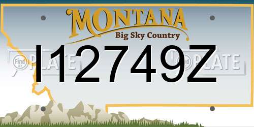 I12749Z Montana License Plate