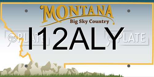 I12ALY Montana License Plate