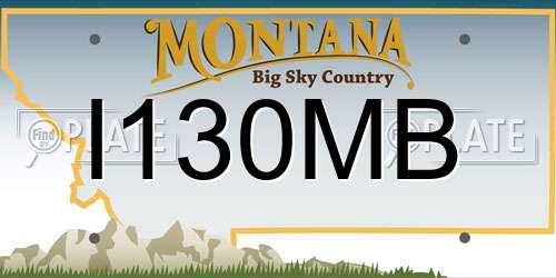 I130MB Montana License Plate