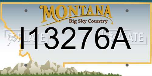 I13276A Montana License Plate