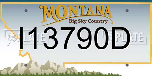 I13790D Montana License Plate
