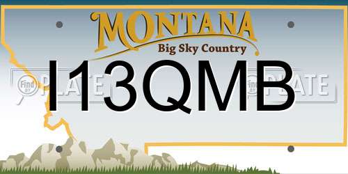 I13QMB Montana License Plate