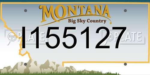 I155127 Montana License Plate