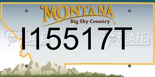 I15517T Montana License Plate