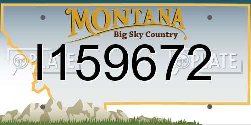 I159672 Montana License Plate