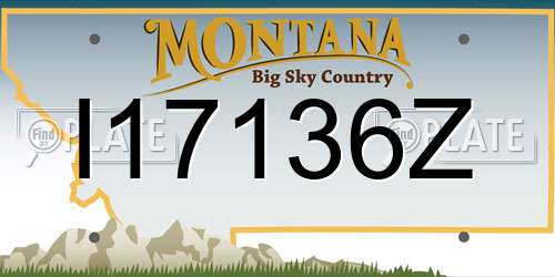 I17136Z Montana License Plate