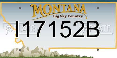 I17152B Montana License Plate