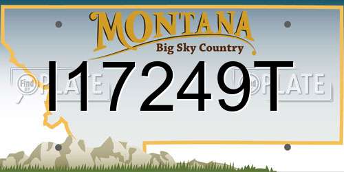 I17249T Montana License Plate
