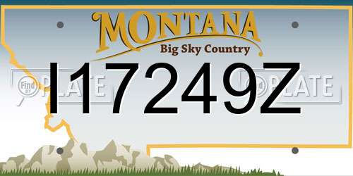I17249Z Montana License Plate