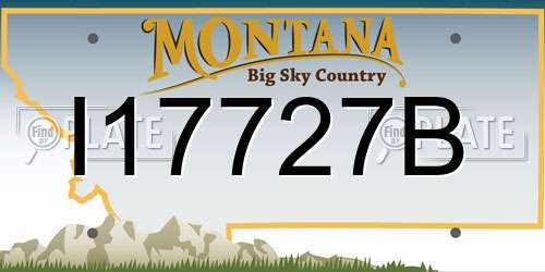 I17727B Montana License Plate