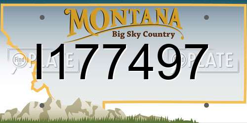 I177497 Montana License Plate