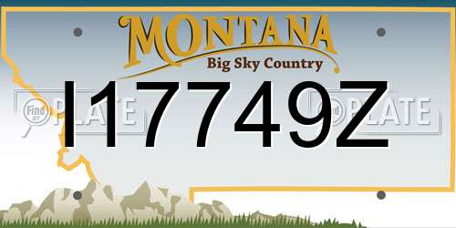 I17749Z Montana License Plate