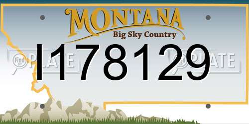 I178129 Montana License Plate