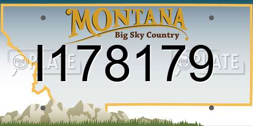 I178179 Montana License Plate