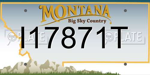 I17871T Montana License Plate