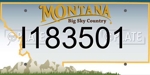I183501 Montana License Plate