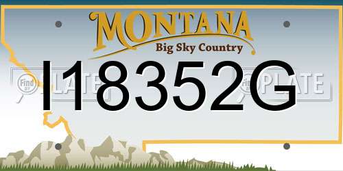 I18352G Montana License Plate