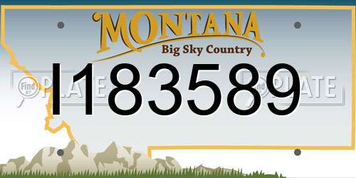 I183589 Montana License Plate