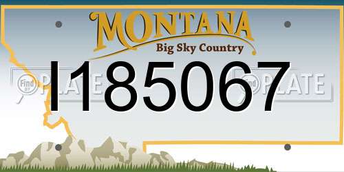 I185067 Montana License Plate