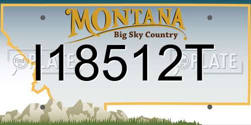I18512T Montana License Plate