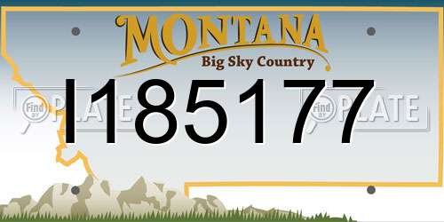 I185177 Montana License Plate