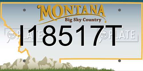 I18517T Montana License Plate