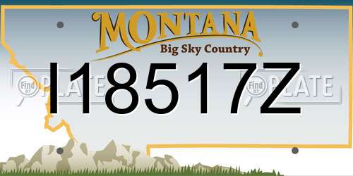 I18517Z Montana License Plate