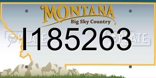 I185263 Montana License Plate
