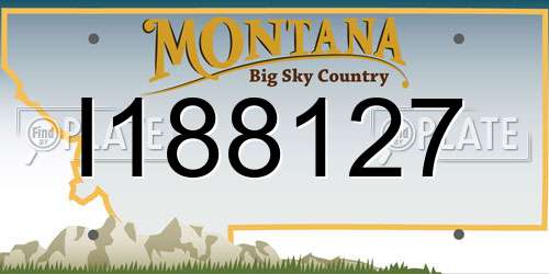 I188127 Montana License Plate