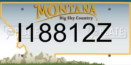 I18812Z Montana License Plate