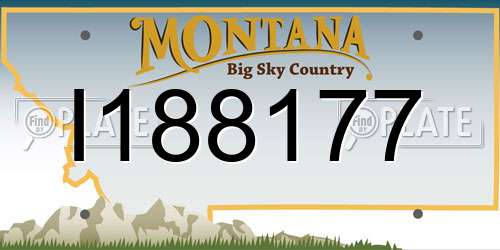 I188177 Montana License Plate