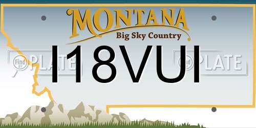 I18VUI Montana License Plate