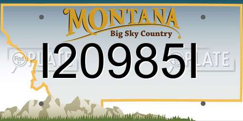 I20985I Montana License Plate