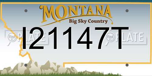 I21147T Montana License Plate