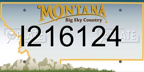 I216124 Montana License Plate