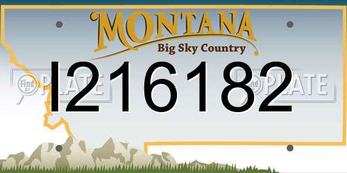 I216182 Montana License Plate