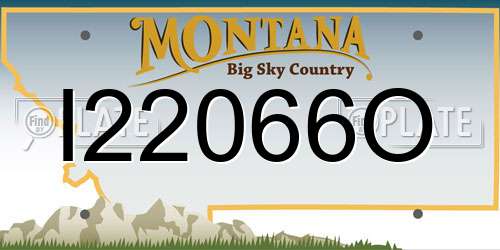 I22066O Montana License Plate