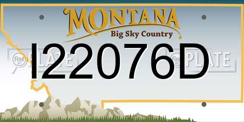 I22076D Montana License Plate