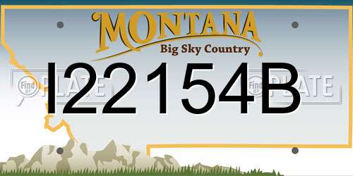 I22154B Montana License Plate