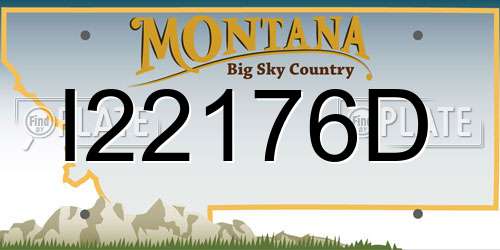 I22176D Montana License Plate