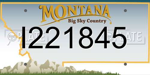 I221845 Montana License Plate